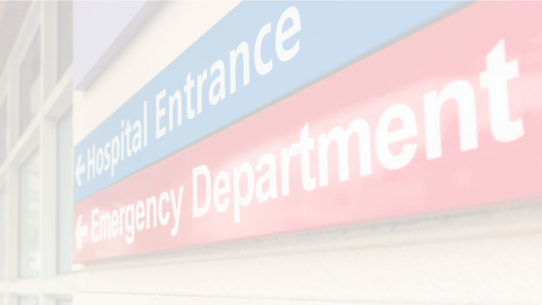 Hospital emergency entrance sign
