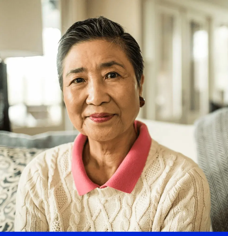 Elderly woman smiling